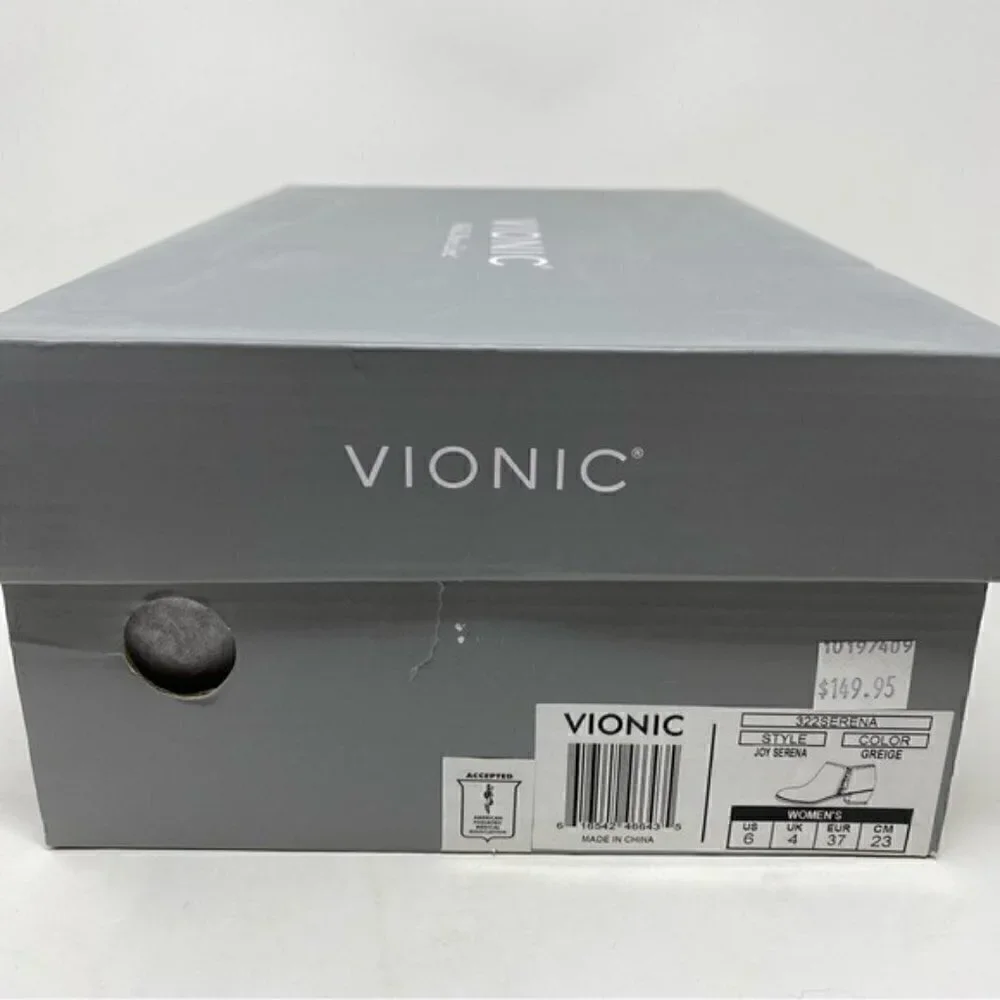 Vionic Joy Serena ankle booties Greige